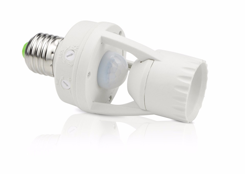 PIR Induction Infrared Motion Sensor E27 LED lamp Base Holder 110V 240V 60W With light Control Switch Bulb Socket Adapter