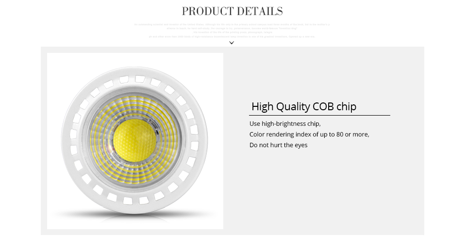 AC 85 265V 220V 110V 3W 5W 7W GU10 COB LED Bulb Light COB LED lamp Led Ceiling light led Spot light home lighting Warm White