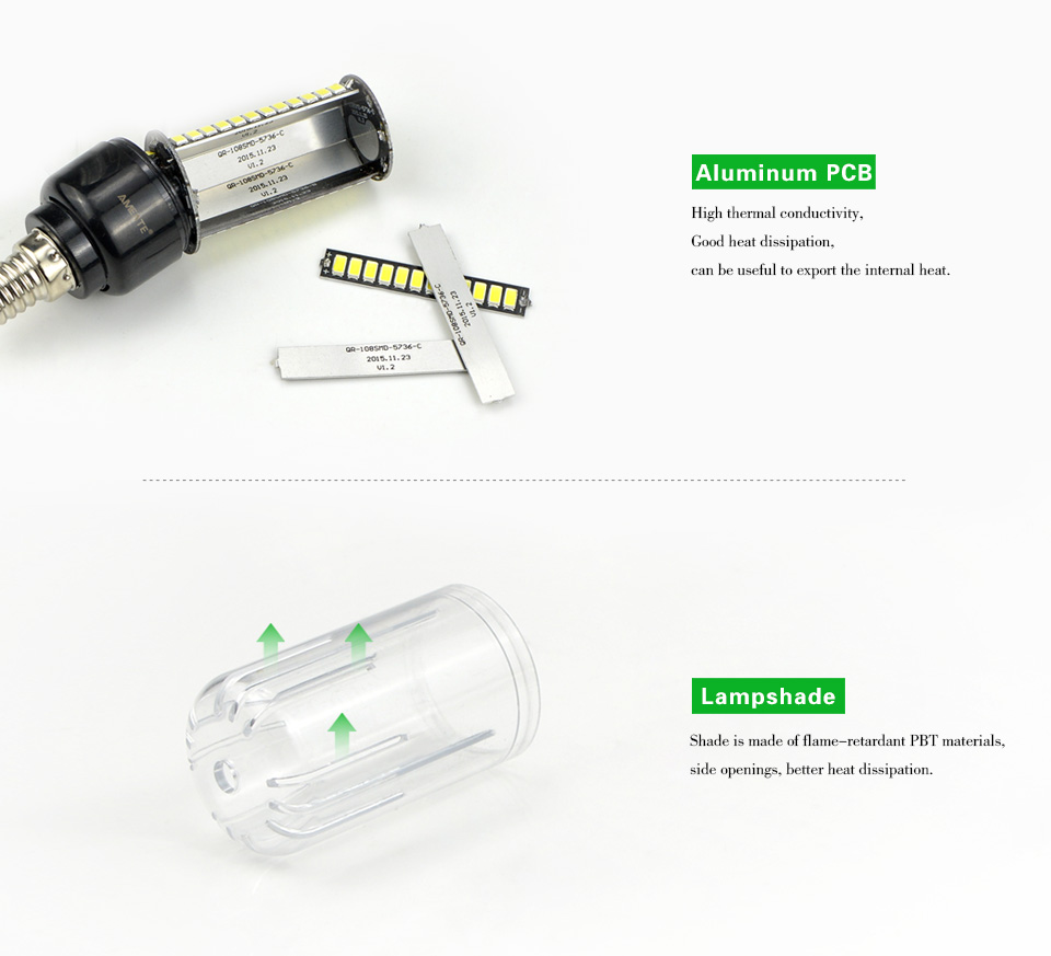 85 265V 220V 110V SMD 5736 Lampada Real Watt 3W 5W 7W 9W 12W 15W E27 E14 LED Corn Bulb LED lamp spot light brighter than 5730