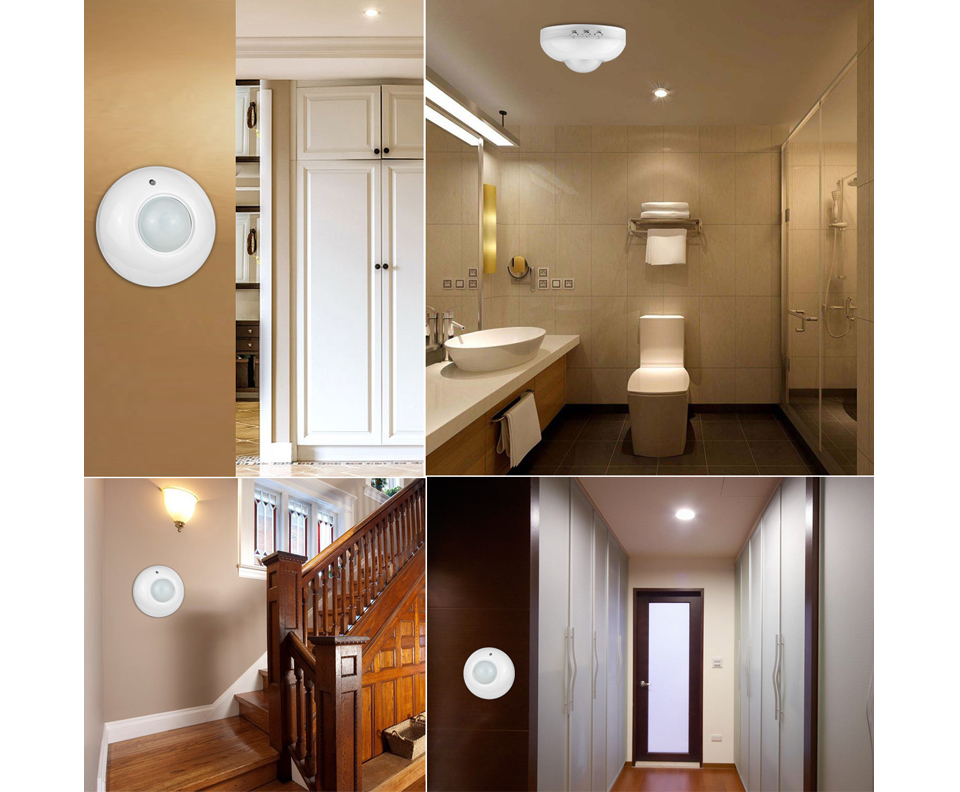 AC 110V 240V 360 Degree PIR Sensor IR Infrared Motion Sensor light Switch Ceiling Recessed PIR Switch Detector for led lamp