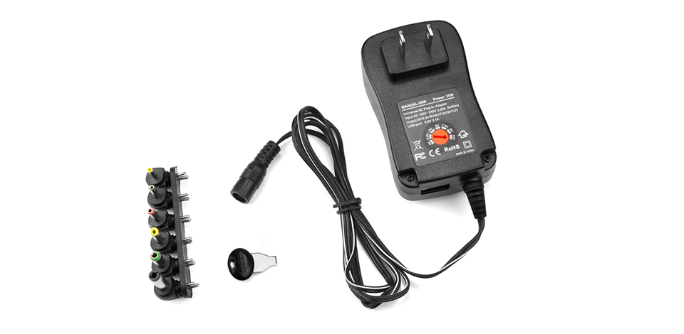 100 240 V TO 3V 4.5V 5V 6V 7.5V 9V 12V 30W Universal Adjustable AC DC Charger Adapter Switching Power Supply 5V 2.1A USB Port