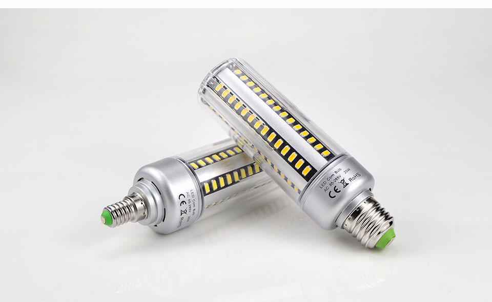 No Strobe LED bulb E27 E14 5W 7W 9W 12W 15W 18W 20W LED Corn light lamp 85 265V 5736SMD LED Spotlight Bulb