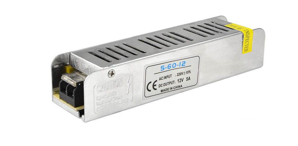 5A 60W AC 220V to DC 12V LED Driver switch Power Supply Adapter lighting Transformer For 2835 5050 5630 SMD LED Strip Light