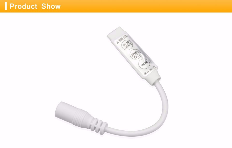 Mini DC 12V RGB Controler Dimmer for 3528 5050 LED Strip light Speed Colors Brightness control