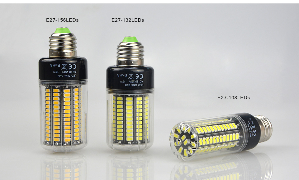 220V 110V LED Bulb LED lamp LED Light E27 E14 lamparas 3W 5W 7W 8W 12W 15W 85 265V SMD 5736 Ampoule Candle Luz Spotlight