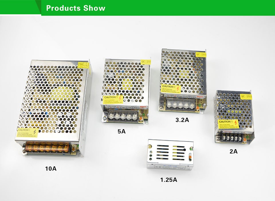AC 110V 265V to DC12V 1A 2A 3A 5A 8A 10A Transformer LED Strip light Power Adapter Supply SMD 5050 3528