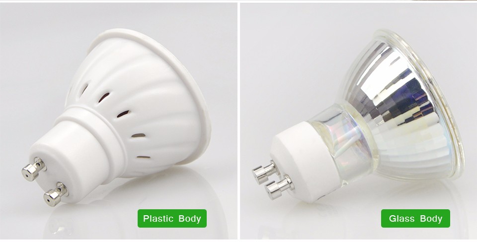 New 5W GU10 AC 220V 110V LED Spotlight Bulb 2835 SMD Heat Resistant Plastic Glass Body 550 600LM 60 LEDs lamp For Indoor light