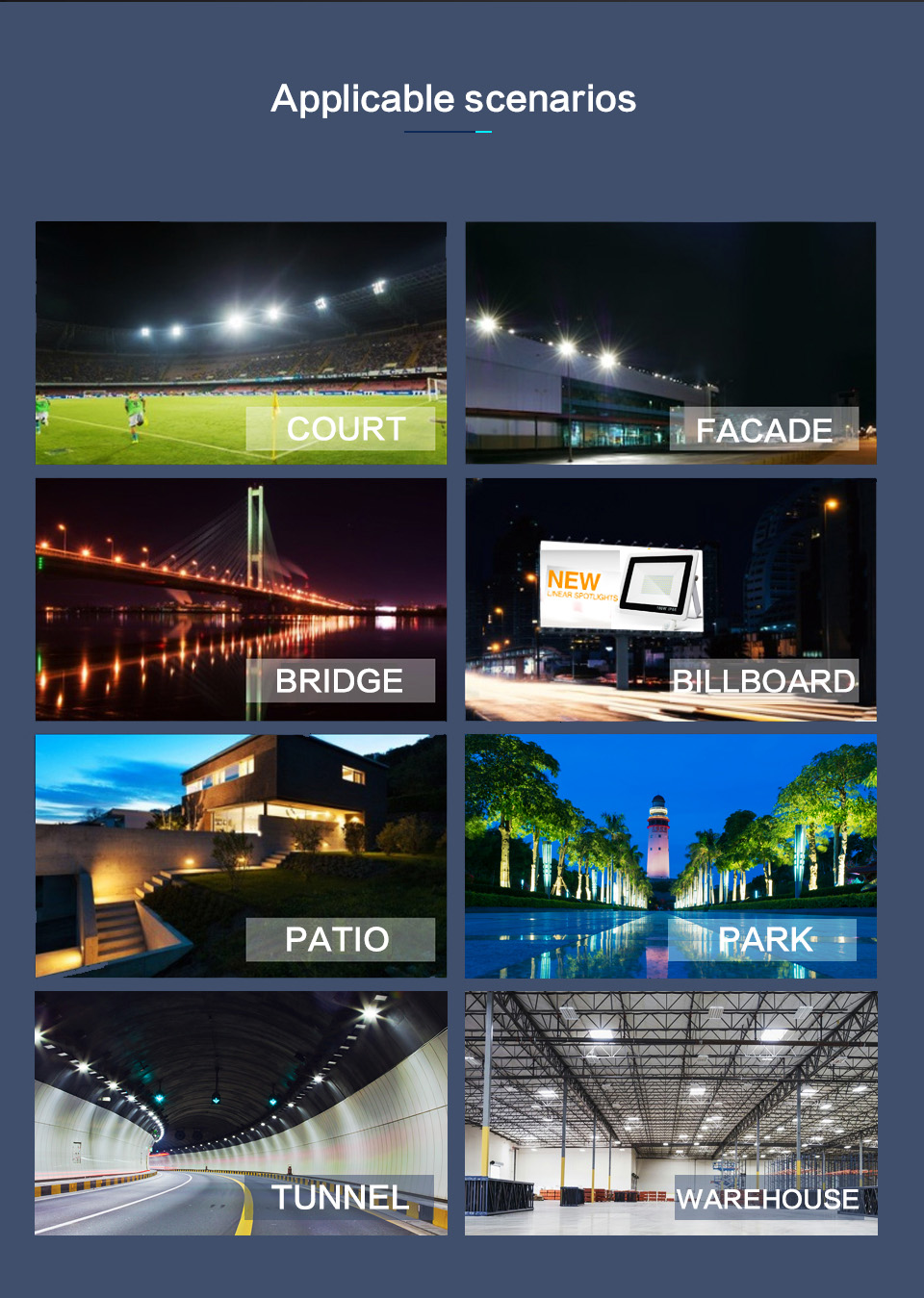 LED Floodlight PIR Motion Sensor 220V 10W 20W 30W 50W 100W Cold Warm White Reflector Waterproof IP66 Outdoor Induction Lighting
