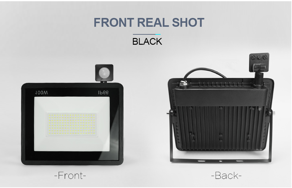 Flood light led Spotlight Wall Lamp With Motion sensor light 220V Cold Warm White 50W 100W IP66 outdoor lighting Street light