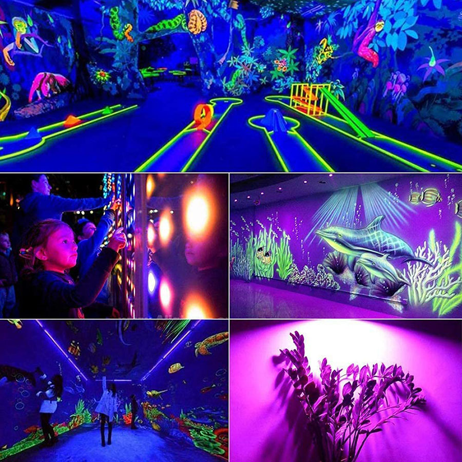 30W 50W UV Black Light IP66 Waterproof LED Purple Flood Light Blacklight Party Light For Stage Aquarium Neon Glow Decor