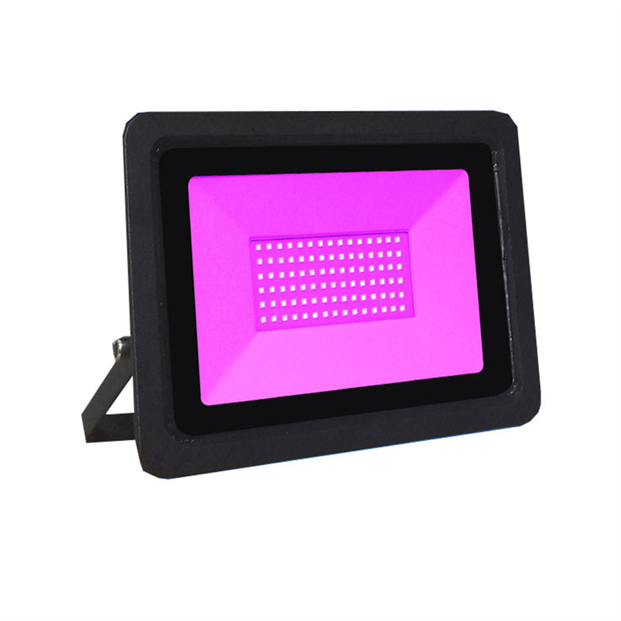 50W 100W LED Black Light Blacklight Purple Flood Light with Plug IP66 Waterproof Black Flood Light Neon Glow for Glow Party