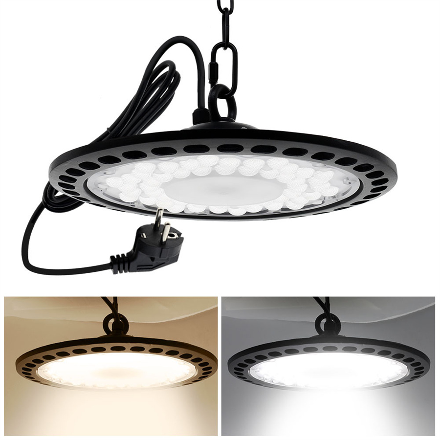 200W UFO LED High Bay Light IP54 Waterproof Warehouse LED Lights High Bay Lighting for Garage Factory Basement Parking Decor
