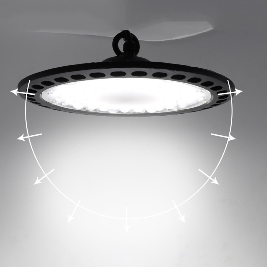 200W UFO LED High Bay Light IP54 Waterproof Warehouse LED Lights High Bay Lighting for Garage Factory Basement Parking Decor