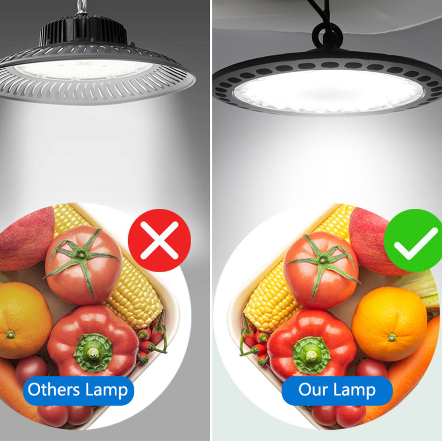 200W UFO LED High Bay Light IP54 Waterproof Warehouse LED Lights High Bay Lighting for Garage Factory Basement Parking Decor