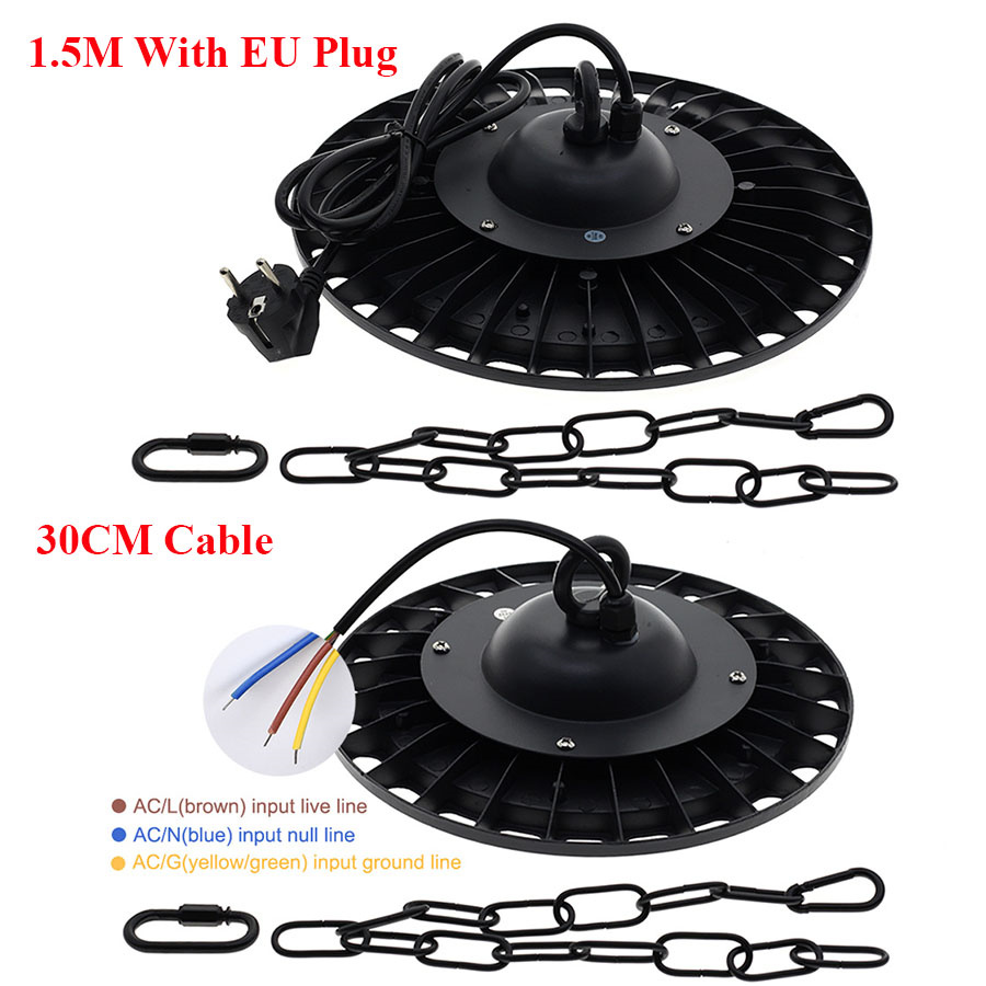 200W UFO LED High Bay Light IP54 Waterproof Warehouse LED Lights High Bay Lighting for Garage Factory Basement Parking Decor