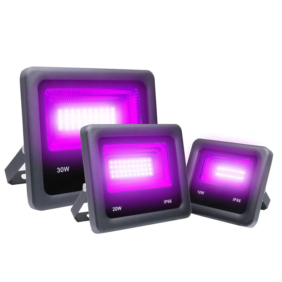 10W 30W 60W 100W UV LED Black Light Ultra Violet Led Flood Light Outdoor Waterproof Stage Light for Halloween Grow Party Decor