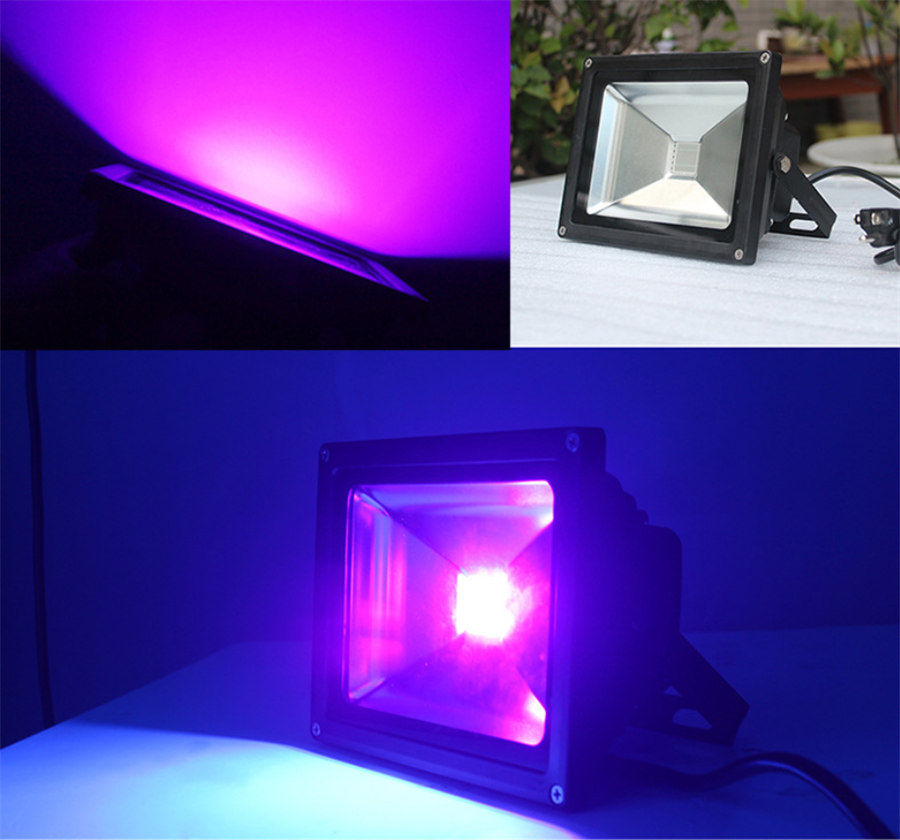 10W 30W 50W Ultra Violet LED Black Light Outdoor UV Led Flood Light Waterproof Purple Flood Light for Bar Halloween Dance Party