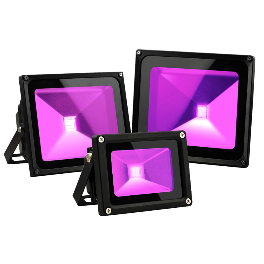 10W 30W 50W Ultra Violet LED Black Light Outdoor UV Led Flood Light Waterproof Purple Flood Light for Bar Halloween Dance Party