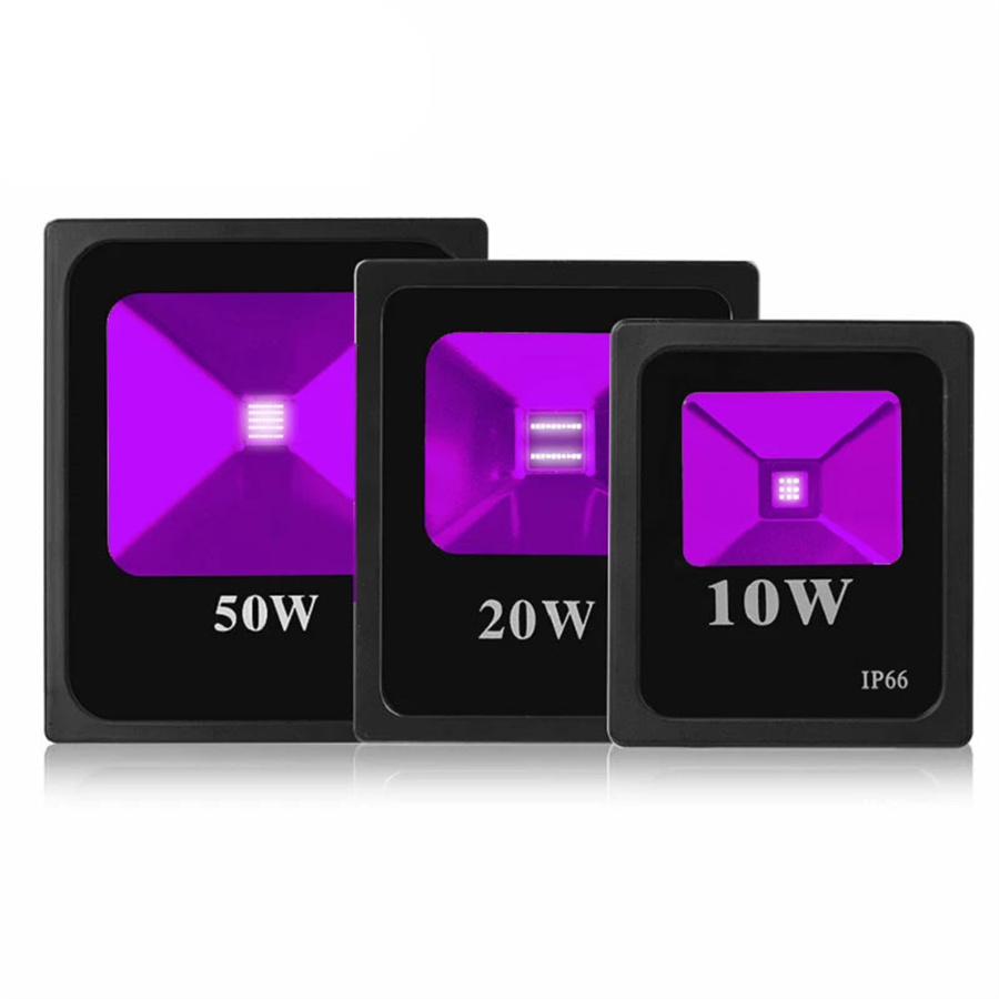 30W 50W UV Black Light IP66 Waterproof LED Purple Flood Light Blacklight Party Light For Stage Aquarium Neon Glow Decor