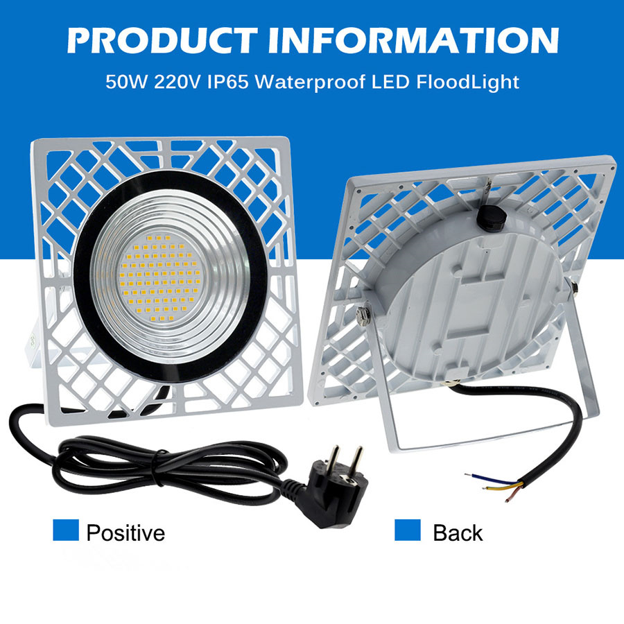 50W Led Flood Lights Outdoor Bright Security Lights IP66 Waterproof LED Spotlight Exterior Floodlight for Yard Backyard