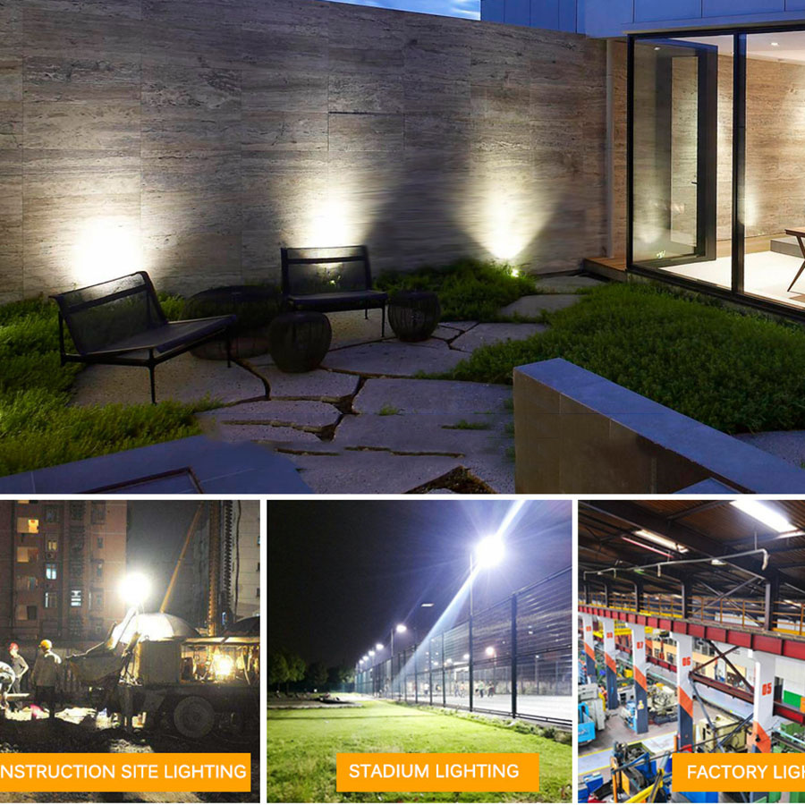 50W Led Flood Lights Outdoor Bright Security Lights IP66 Waterproof LED Spotlight Exterior Floodlight for Yard Backyard