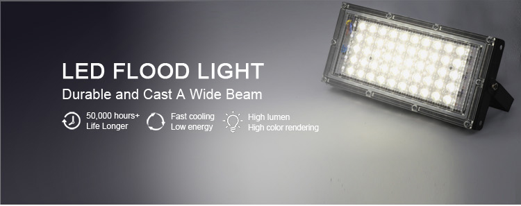 Led FloodLight 50W AC 220V-240V Waterproof IP65 Flood light Outdoor Spotlight Led Projector exterieur Spotlight