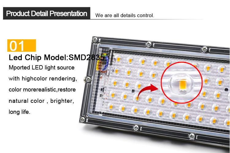 Led FloodLight 50W AC 220V-240V Waterproof IP65 Flood light Outdoor Spotlight Led Projector exterieur Spotlight