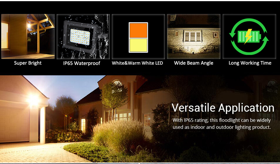 Flood light led AC 220V 240V Waterproof IP66 Outdoor led light 30W 50W 100W 150W 200W LED Spotlight Street Lamp Projector