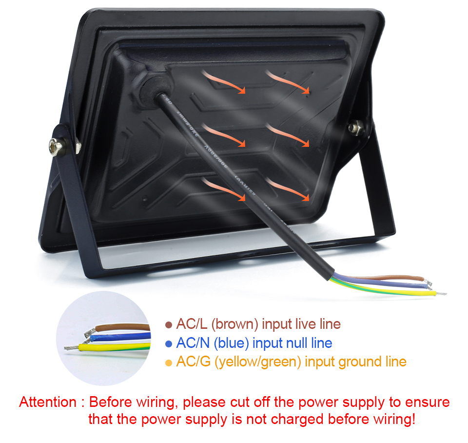 Flood light led AC 220V 240V Waterproof IP66 Outdoor led light 30W 50W 100W 150W 200W LED Spotlight Street Lamp Projector