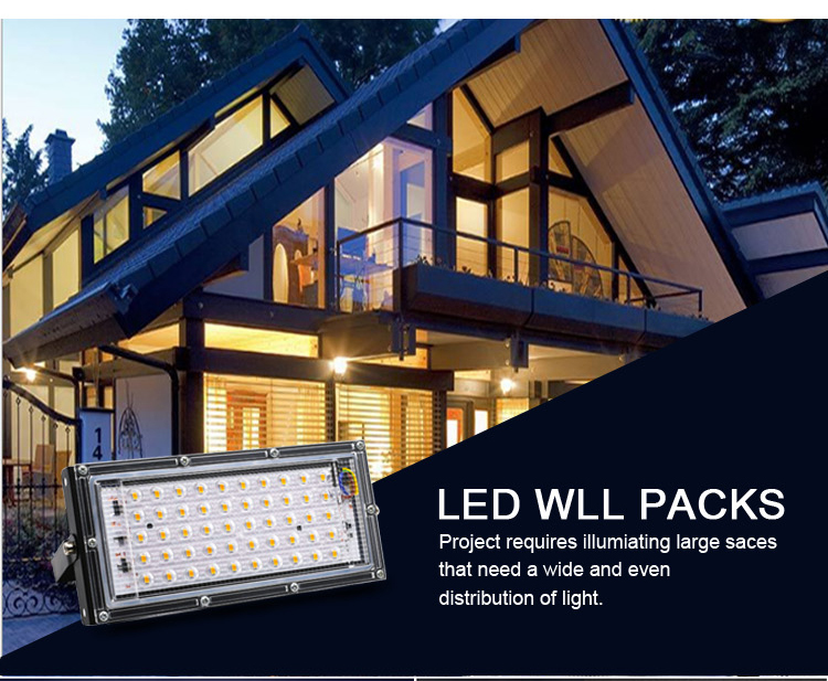 Led FloodLight 50W AC 220V-240V Waterproof IP65 Flood light Outdoor Spotlight Led Projector exterieur Spotlight