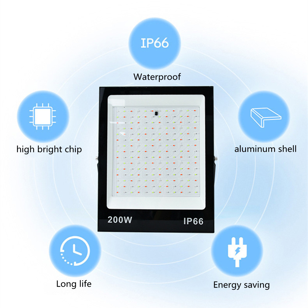 Outdoor Lighting AC165-265V LED Spotlight Ultra-thin Floodlight 10W 20W 30W 50W 100W Led Projector Street Lamp for Wall Garden