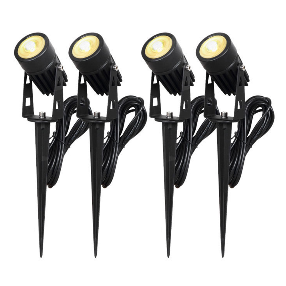 4pcs Set Outdoor Garden Landscape Light 220V 240V Super bright LED Lawn Lamp COB Waterproof Spike Lights Path Yard Spotlight