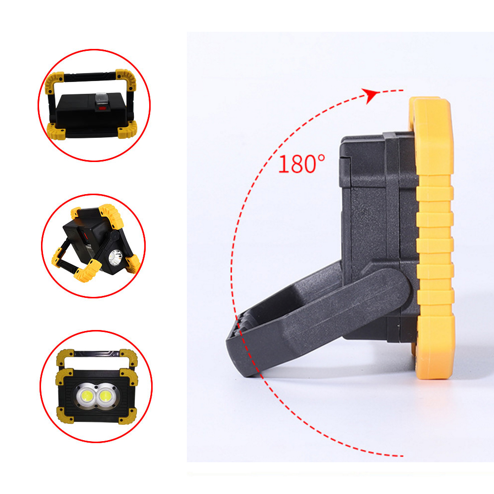 30W LED Spotlight floodlight COB Portable USB Rechargeable Outdoor Led Focus Waterproof IP65 Spot light 3 Mode LED Work Light