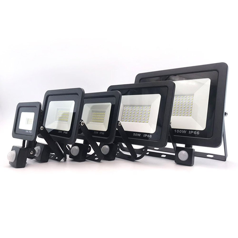 6000K LED Floodlight 220V 240V PIR Motion Sensor Outdoor LED Spotlight 10W 20W 30W 50W 100W Led Reflector Home Garden Lighting