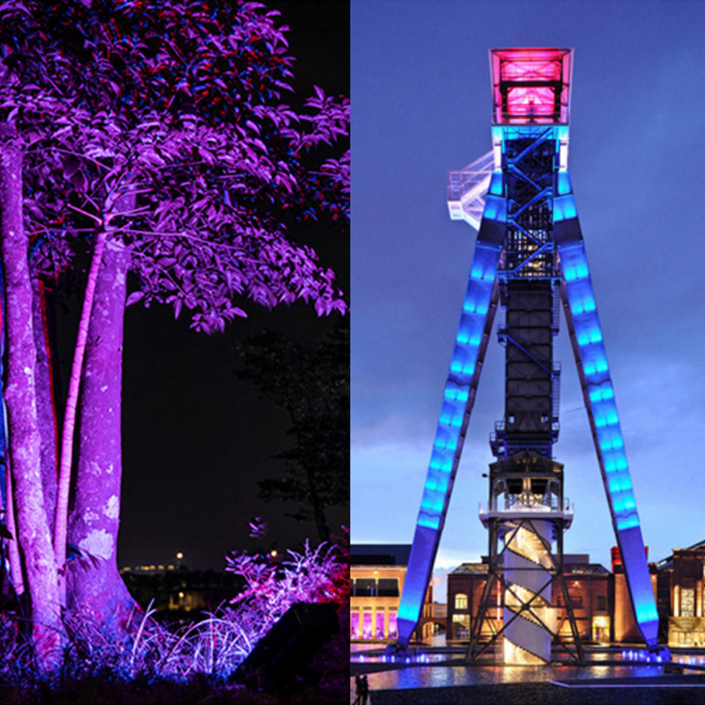 RGB LED Floodlight 10W 30W 50W Foco LED Spotlight IP66 Waterproof Outdoor Refletor Led Flood Light with Remote Controller 220V