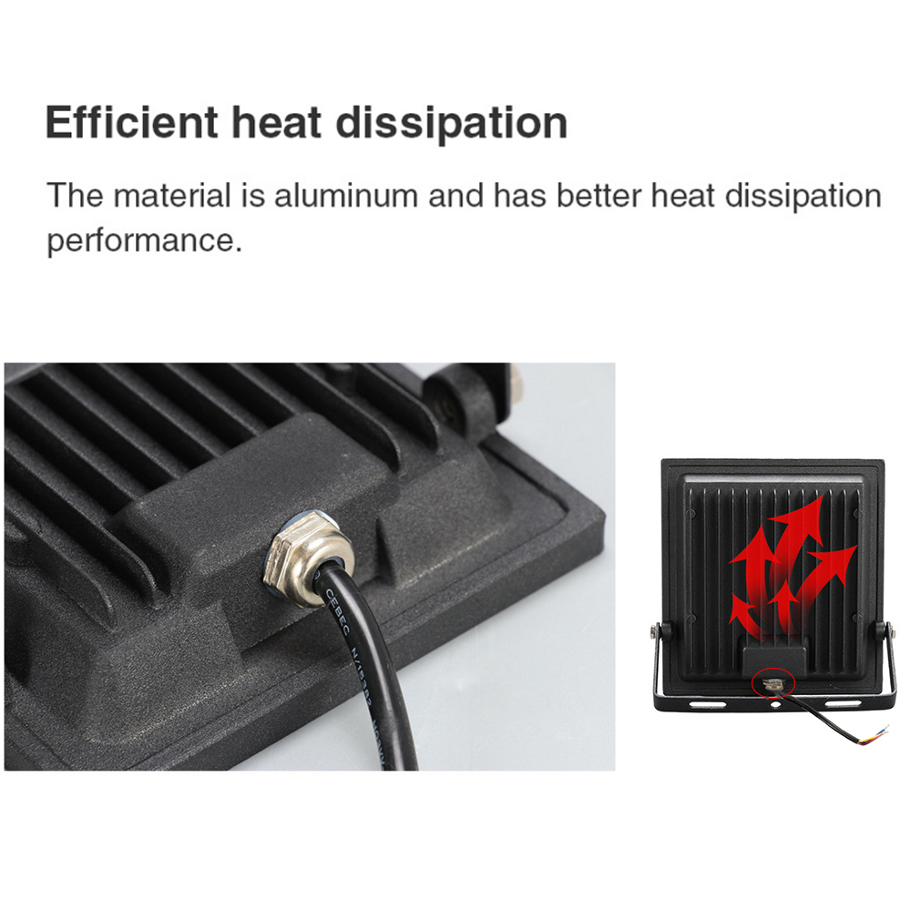 RGB LED Floodlight 10W 30W 50W Foco LED Spotlight IP66 Waterproof Outdoor Refletor Led Flood Light with Remote Controller 220V