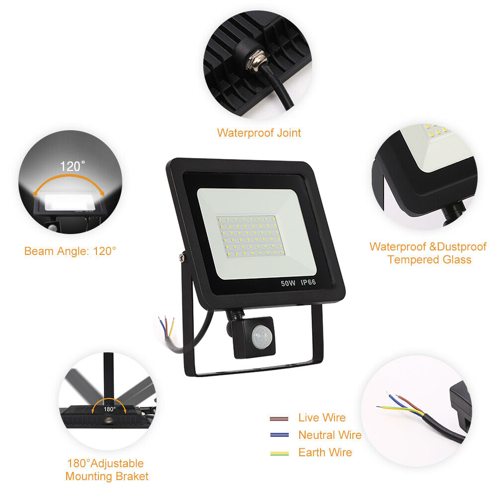 LED Flood Light AC175-265V High Brightness IP66 Waterproof Outdoor Lighting 10W 20W 30W 50W LED Spotlight Wall Floodlights