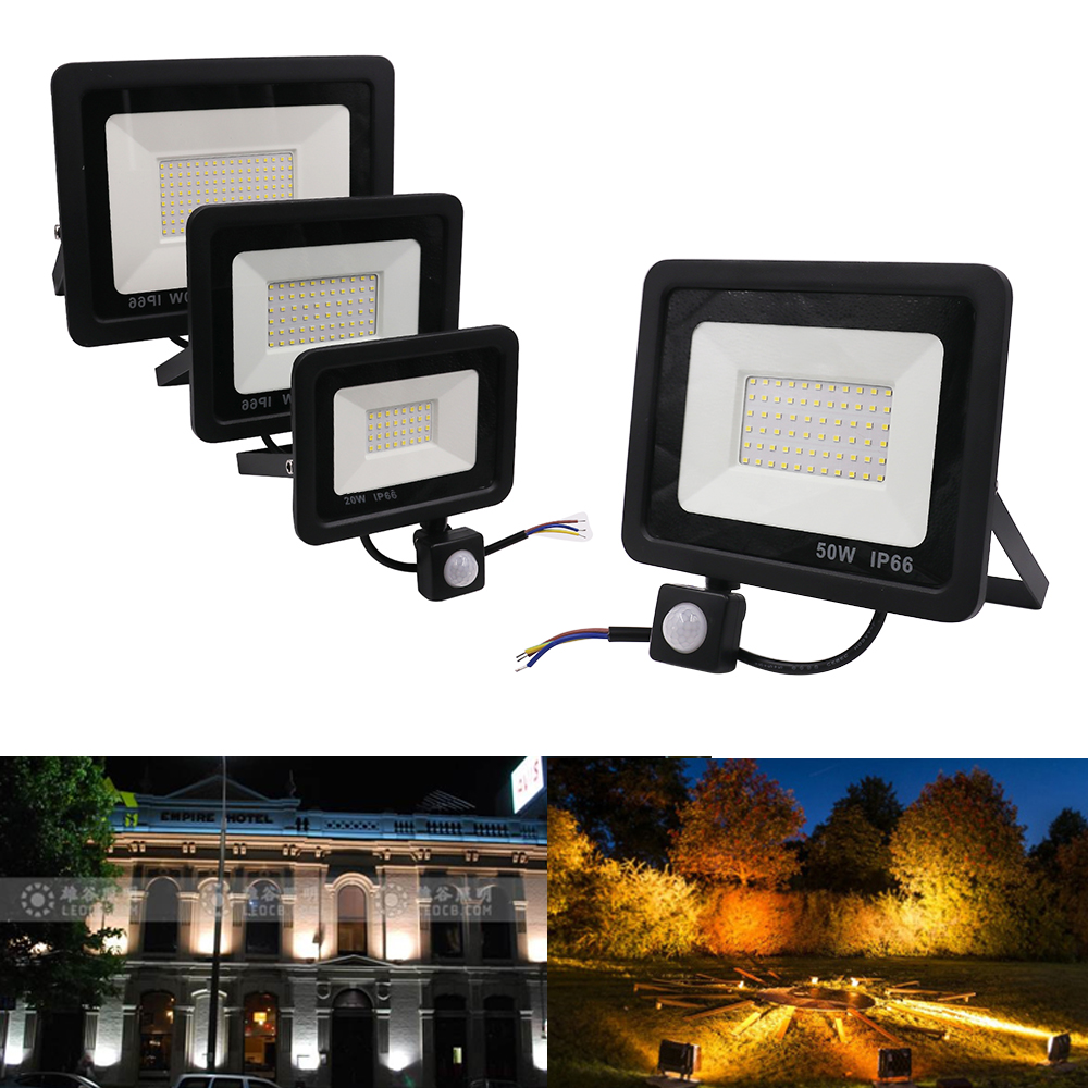 LED Flood Light AC175-265V High Brightness IP66 Waterproof Outdoor Lighting 10W 20W 30W 50W LED Spotlight Wall Floodlights