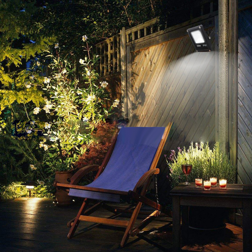 Led Spotlight Outdoor Waterproof RGB Flood Light 10W 20W AC 85-245V Reflector Projector Lamp With RGB Remote Controller EU/UK/US