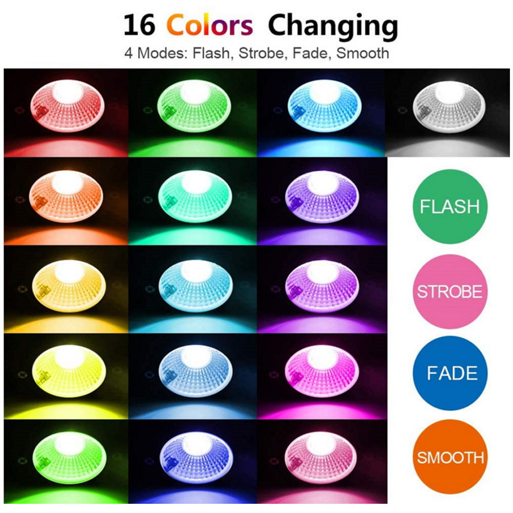 Outdoor Lighting AC 110V 220V Waterproof IP65 RGB LED Spotlight With Remote Control Garden Pathway COB Landscape Spike Lights