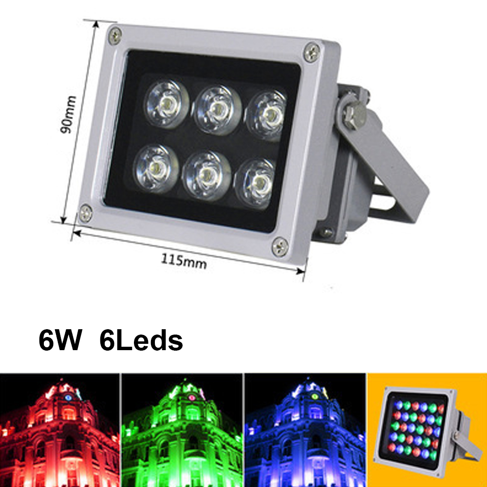 LED RGB Floodlight 20W 30W 50W 100W In Ground Lamp AC 110V 220V IP65 Waterproof Reflector Led Spotlight Outdoor RGB Flood Light