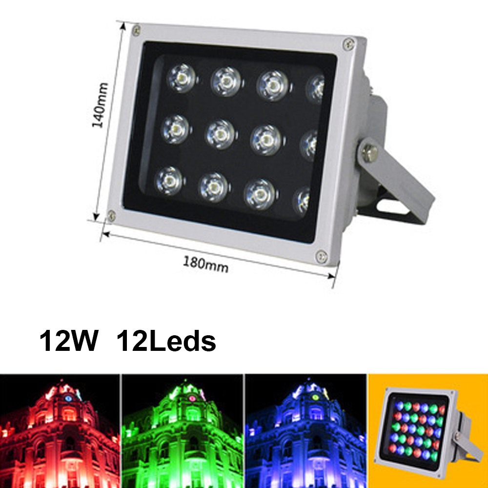 LED RGB Floodlight 20W 30W 50W 100W In Ground Lamp AC 110V 220V IP65 Waterproof Reflector Led Spotlight Outdoor RGB Flood Light