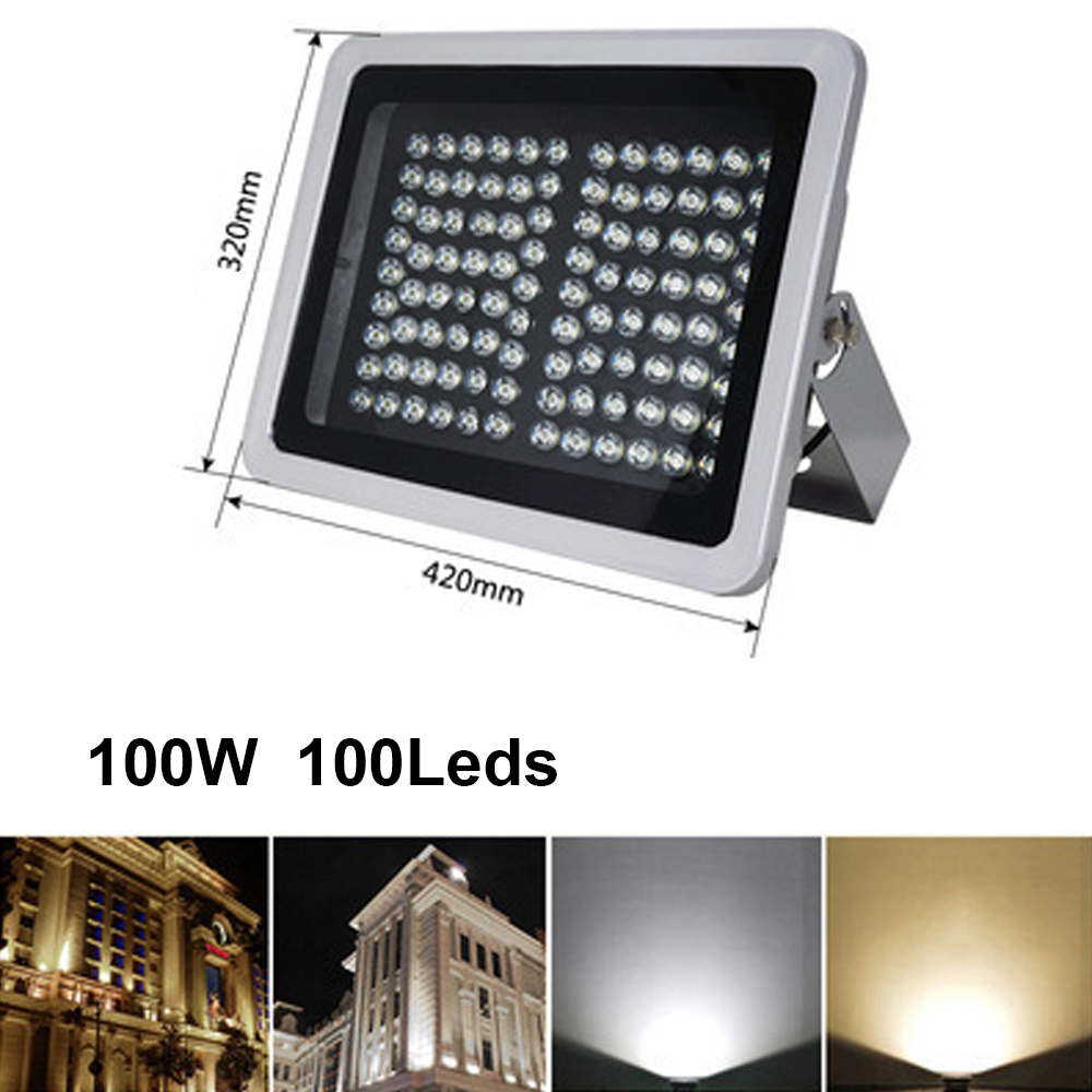 LED RGB Floodlight 20W 30W 50W 100W In Ground Lamp AC 110V 220V IP65 Waterproof Reflector Led Spotlight Outdoor RGB Flood Light
