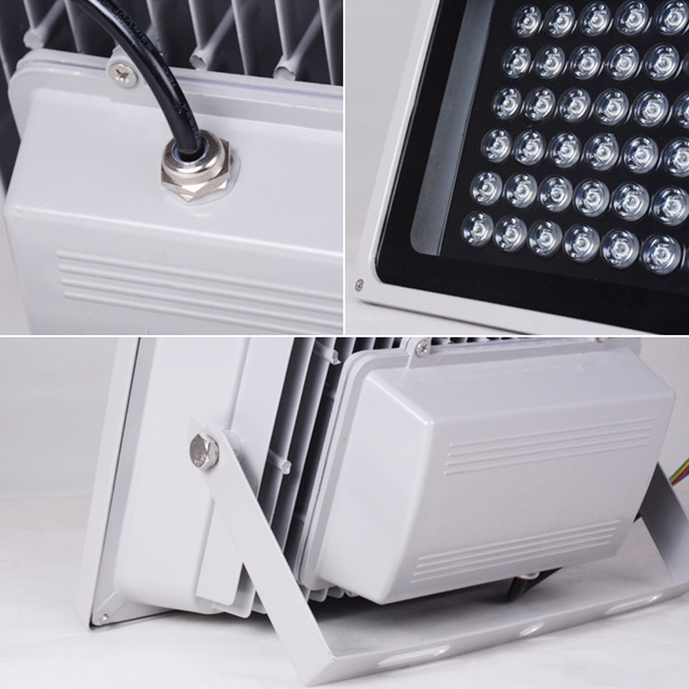 LED RGB Floodlight 20W 30W 50W 100W In Ground Lamp AC 110V 220V IP65 Waterproof Reflector Led Spotlight Outdoor RGB Flood Light