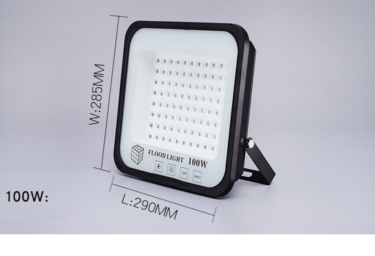 Ultra-thin AC 110- 220V LED 50W 100W 150W 200W Floodlight Spotlight Spotlight Outdoor Wall Mount Wall Lamp Garden Factory Garage