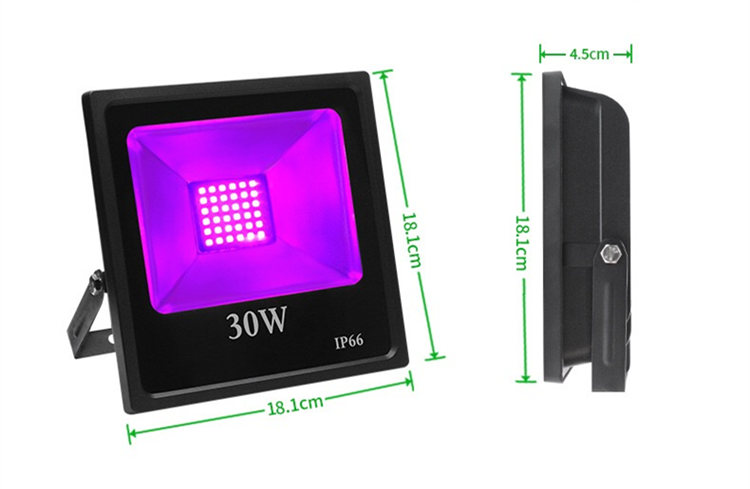 30W-100W US UK EU plug LED Flood Light Waterproof AC85-265V Purple DJ Disco Nightclub KTV Festival Party Stage Lighting Effect