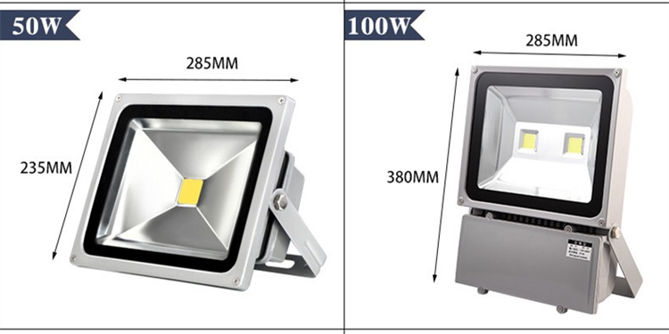LED 100W 200W 300W 400W wall-mounted high-brightness lighting spotlight advertising outdoor waterproof rust-proof floodlight