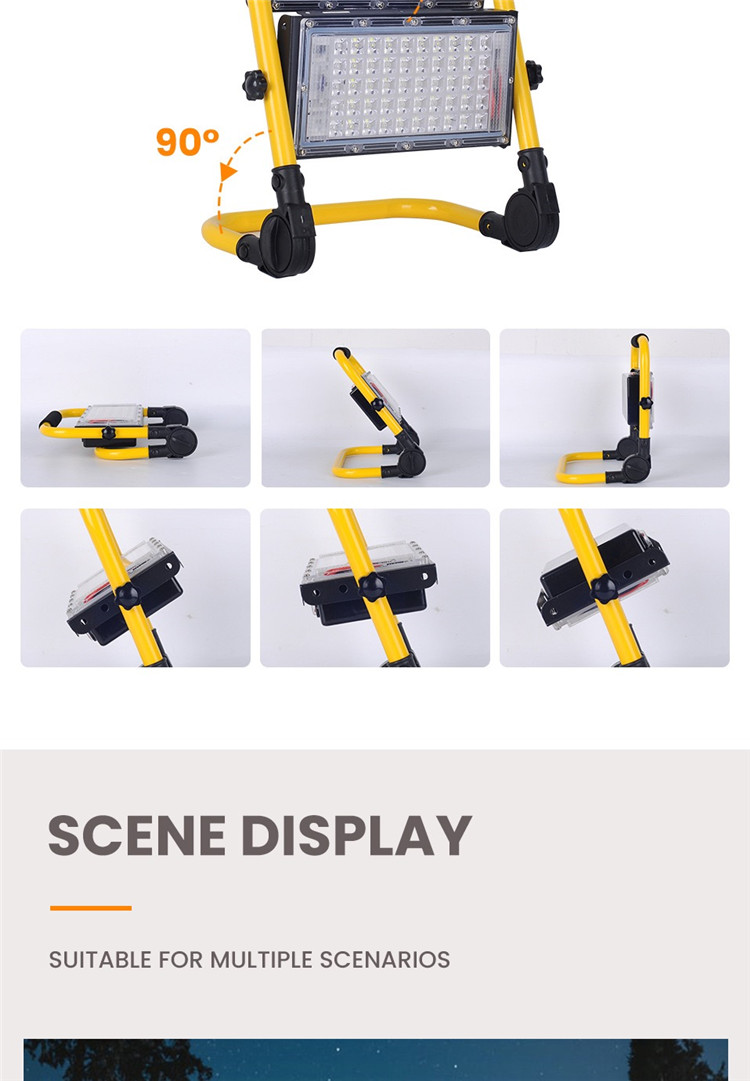 High power Floodlight 200W 300W 400W 500W AC 110V 220V waterproof LED spotlight outdoor construction engineering lighthouse