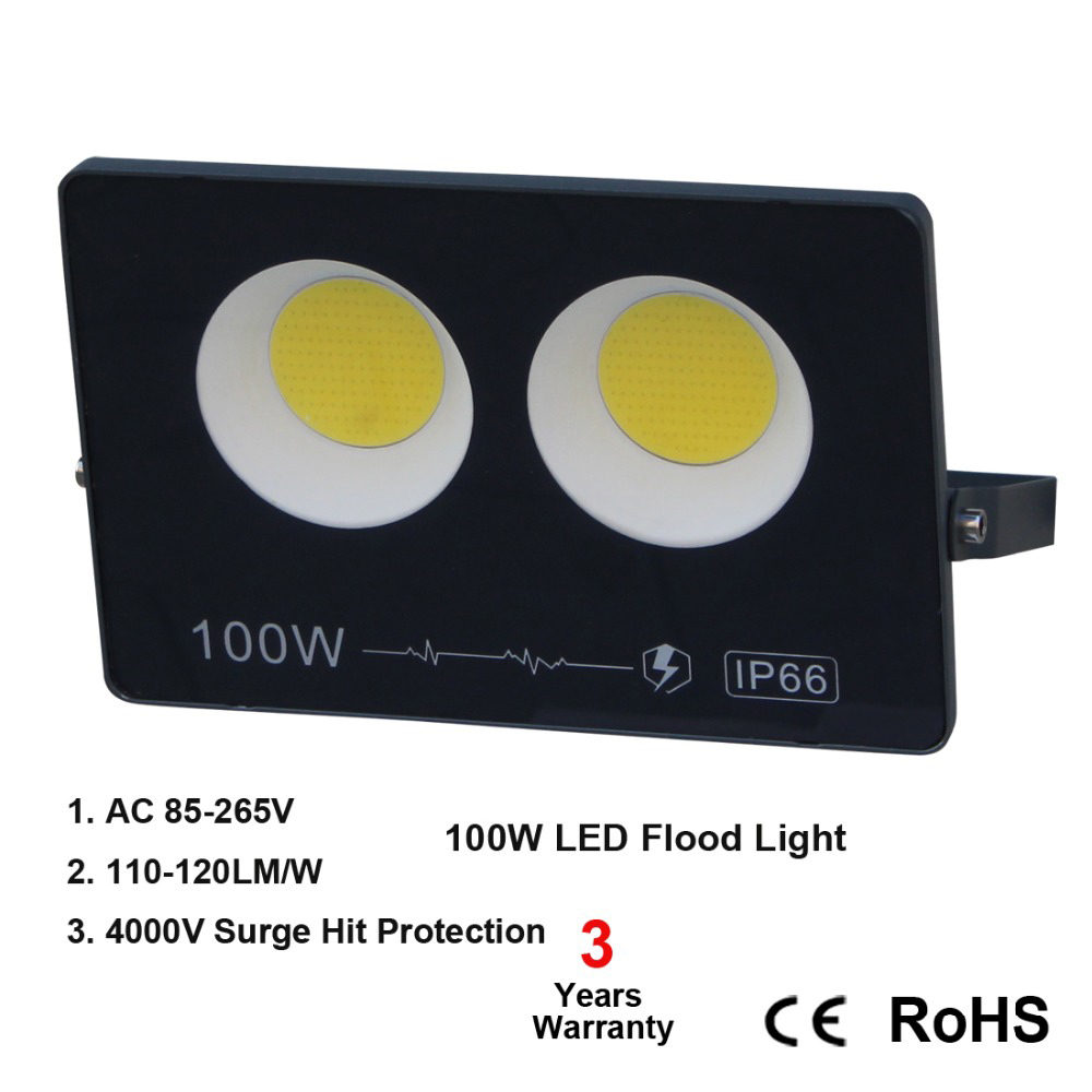 100W 200W LED Light Outdoor Lights 100W (500W Incandescent Equivalent) 5000K Daylight Waterproof ETL Listed Floodlights White
