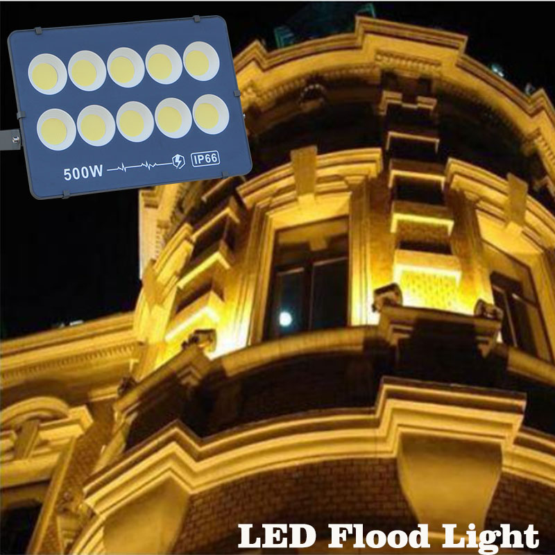 2 PCS /Lot LED Flood light 100W 200W 300W 400W 500W 600W Led high-power projection lamp outdoor lighting advertising light
